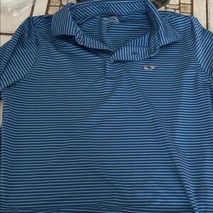 Vineyard Vines Navy and Light Blue Polo